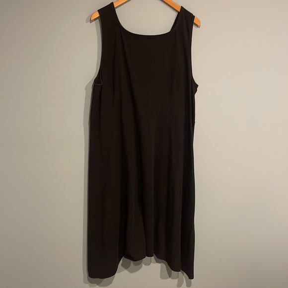 Eileen Fisher womens size 2x black dress - organic cotton - V neck/wrap look - Picture 6 of 7